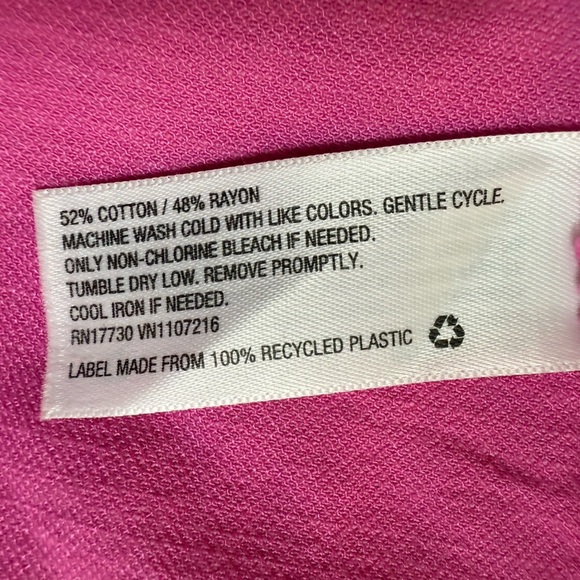 INGRID & ISABEL  Vibrant Pink Buttoned V-Neck Dress/size M - Picture 7 of 10